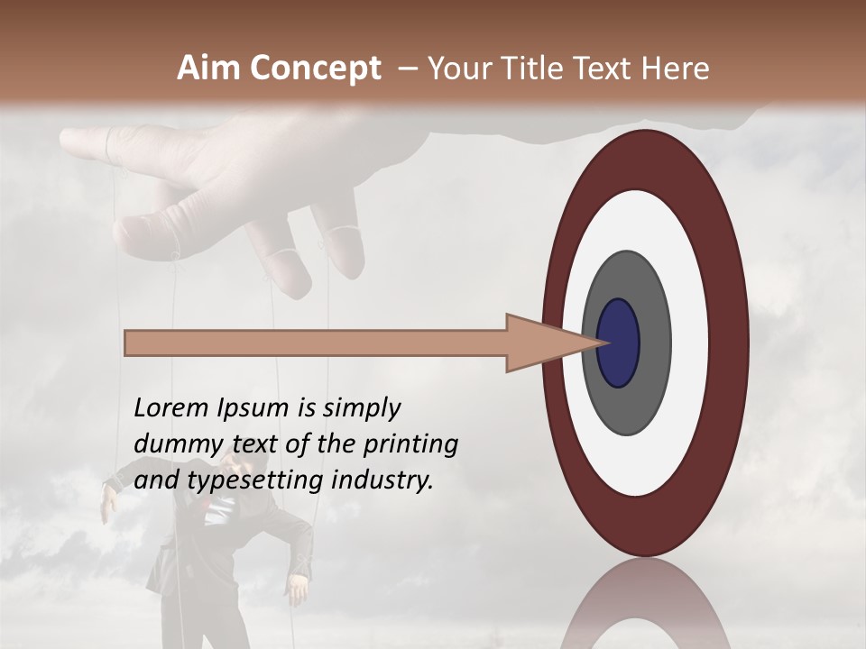 Controlled Caucasian Marionette PowerPoint Template