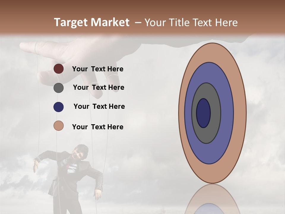 Controlled Caucasian Marionette PowerPoint Template
