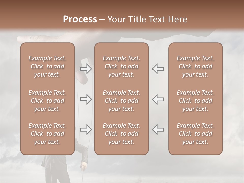 Controlled Caucasian Marionette PowerPoint Template