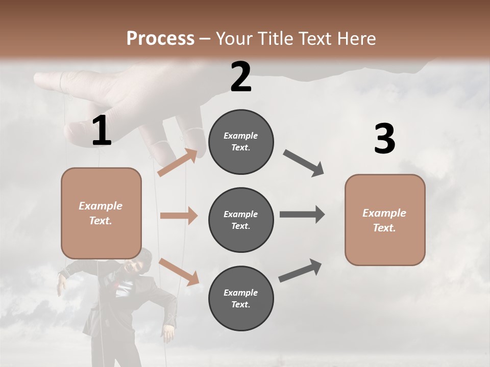 Controlled Caucasian Marionette PowerPoint Template