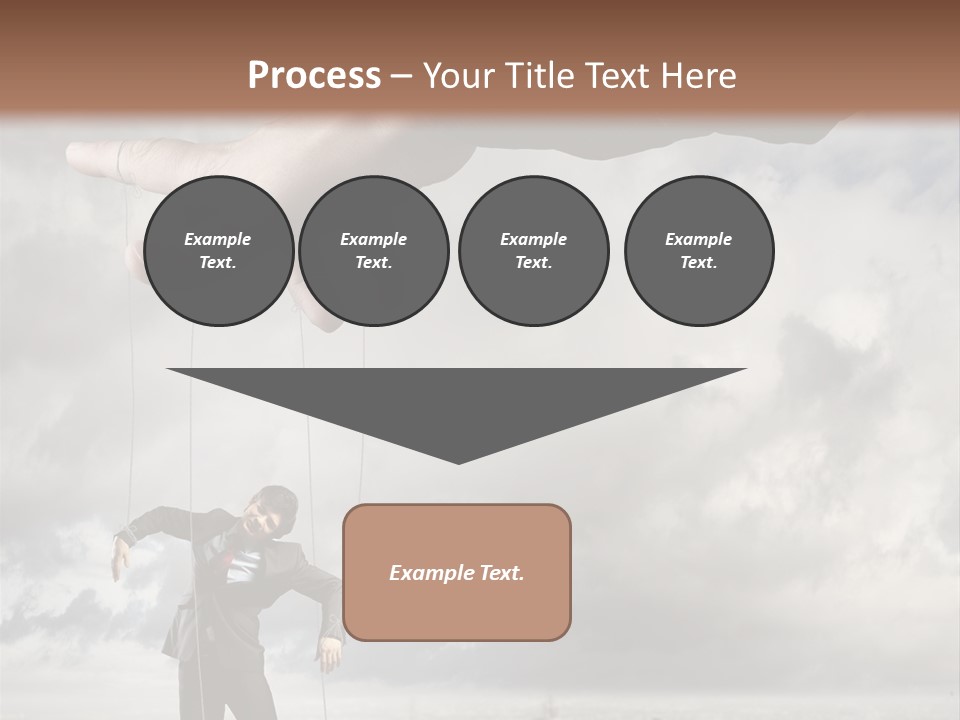 Controlled Caucasian Marionette PowerPoint Template