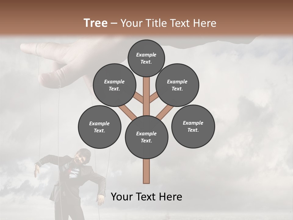 Controlled Caucasian Marionette PowerPoint Template