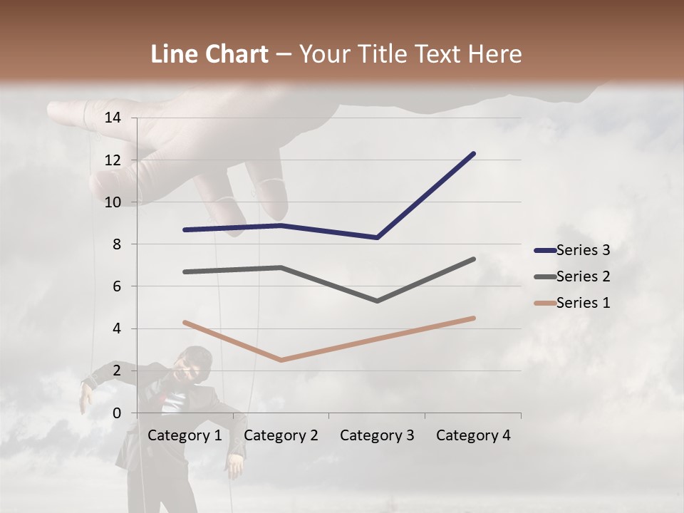 Controlled Caucasian Marionette PowerPoint Template