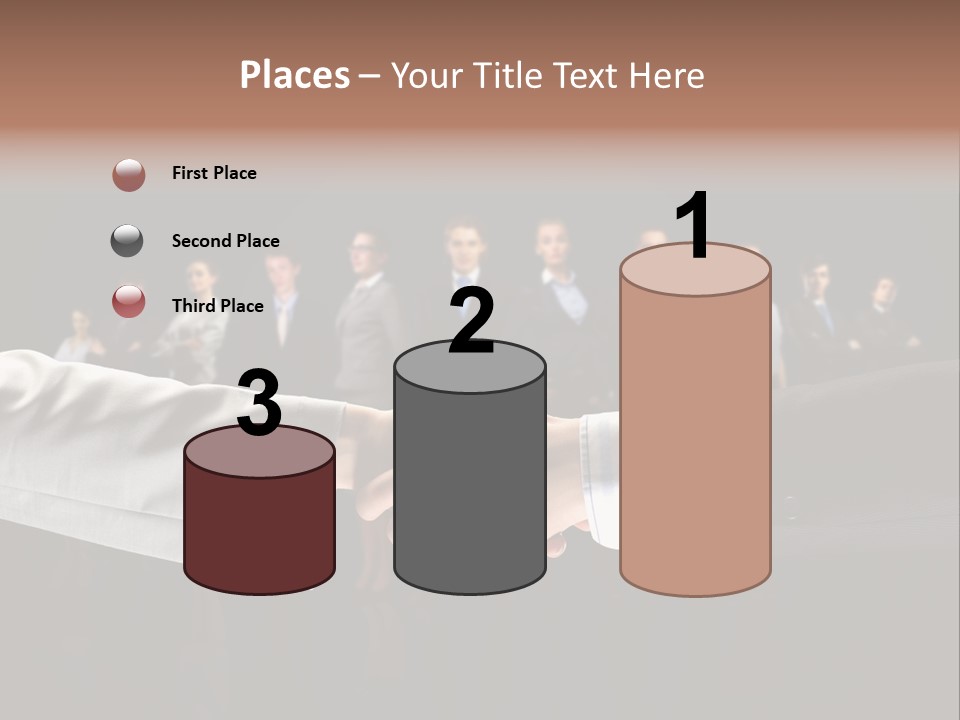 Together Businessman Deal PowerPoint Template