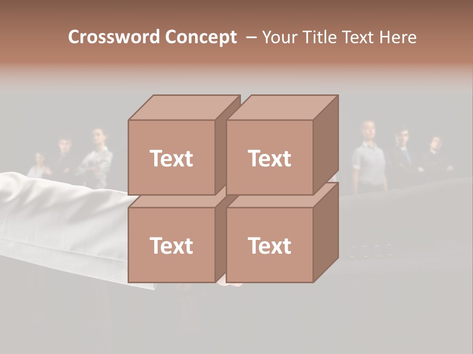 Together Businessman Deal PowerPoint Template