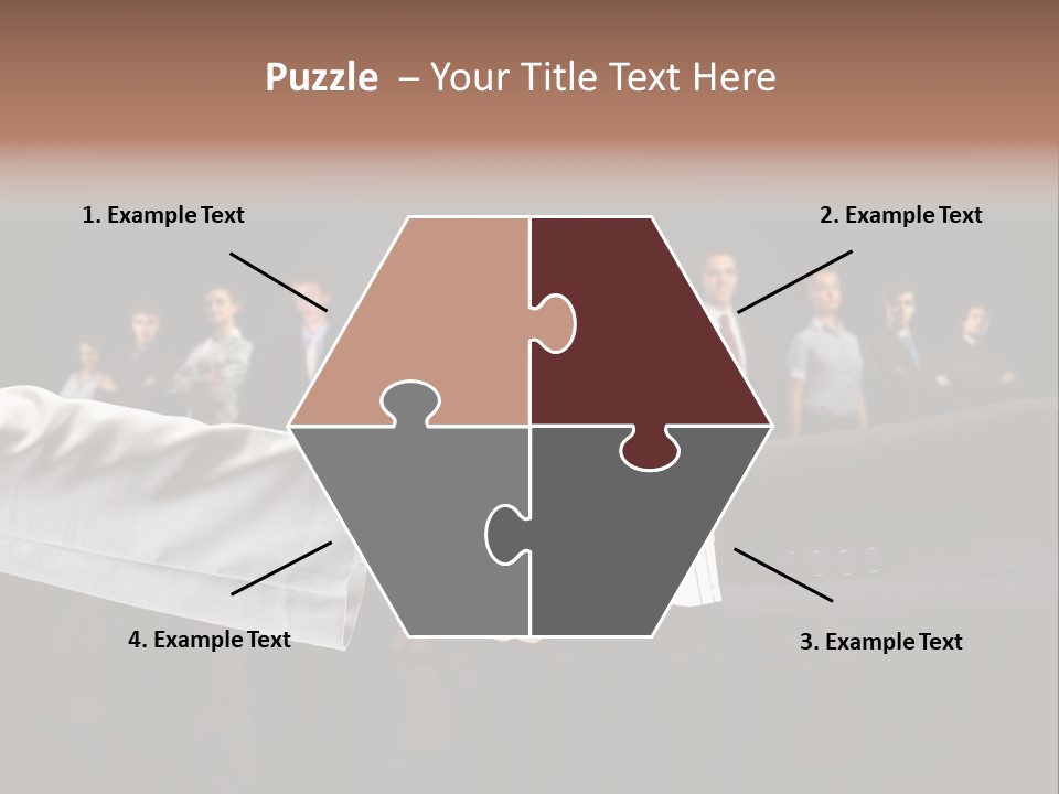 Together Businessman Deal PowerPoint Template