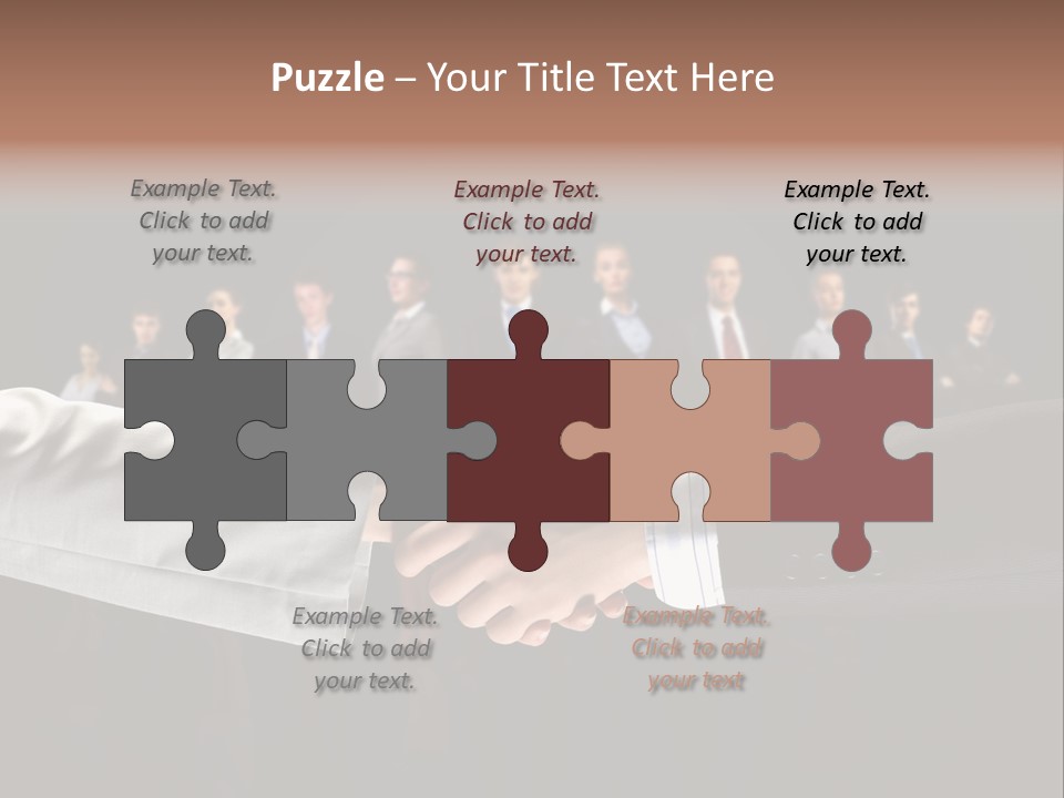 Together Businessman Deal PowerPoint Template