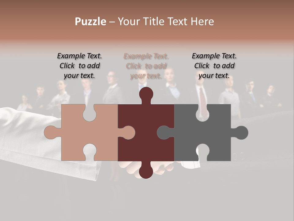 Together Businessman Deal PowerPoint Template