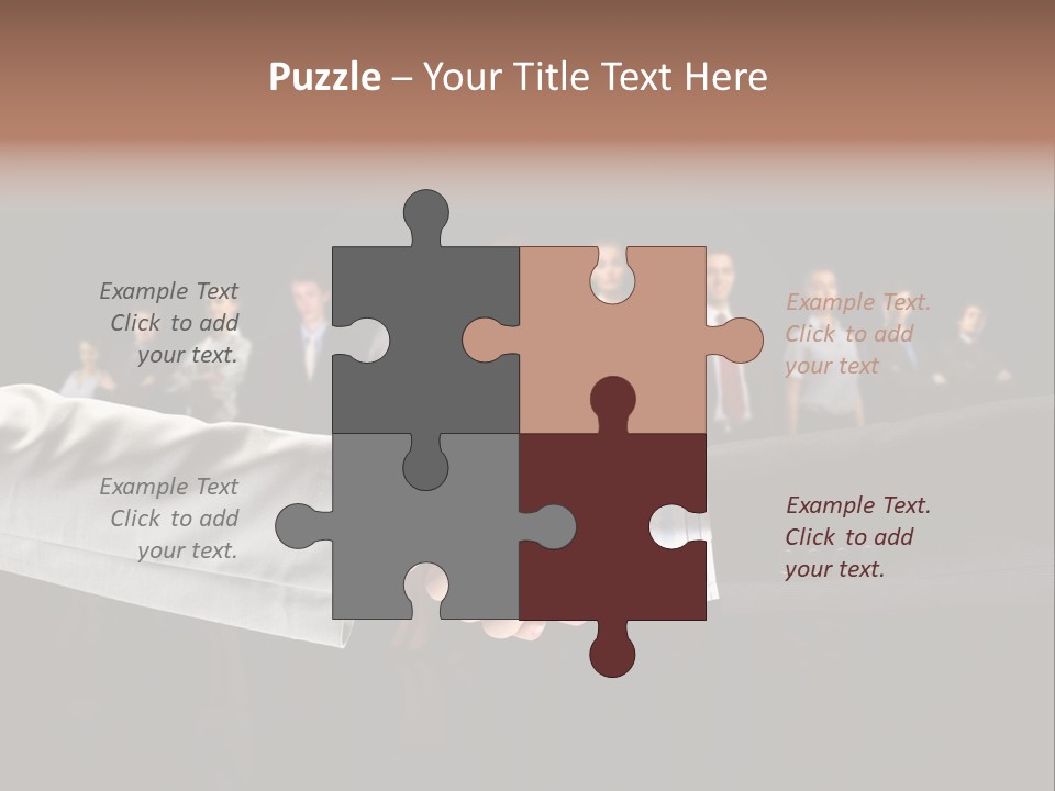 Together Businessman Deal PowerPoint Template
