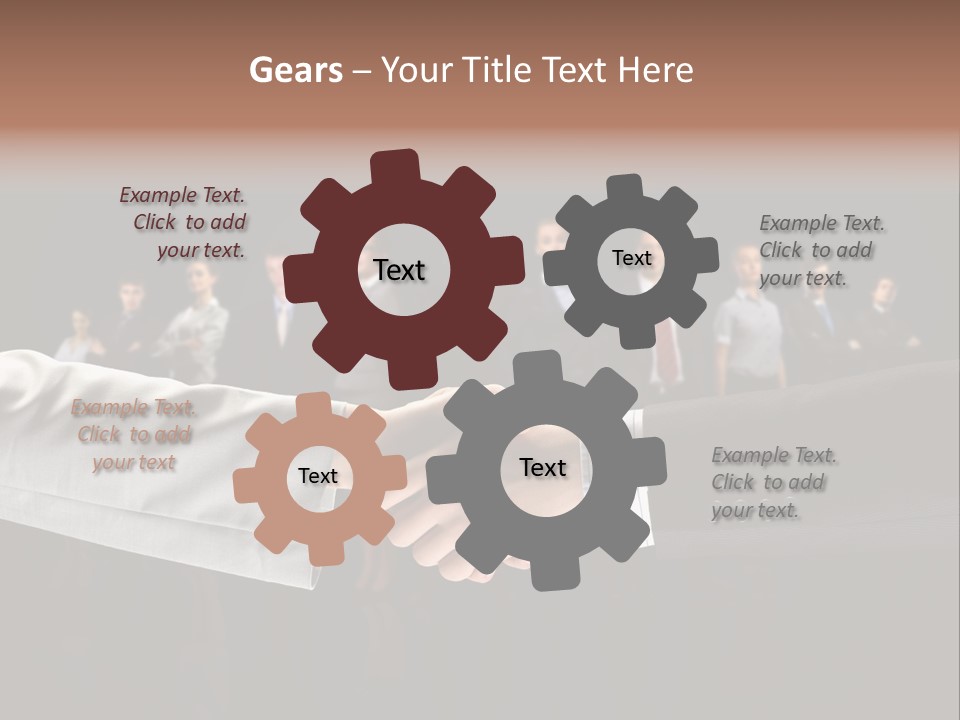 Together Businessman Deal PowerPoint Template