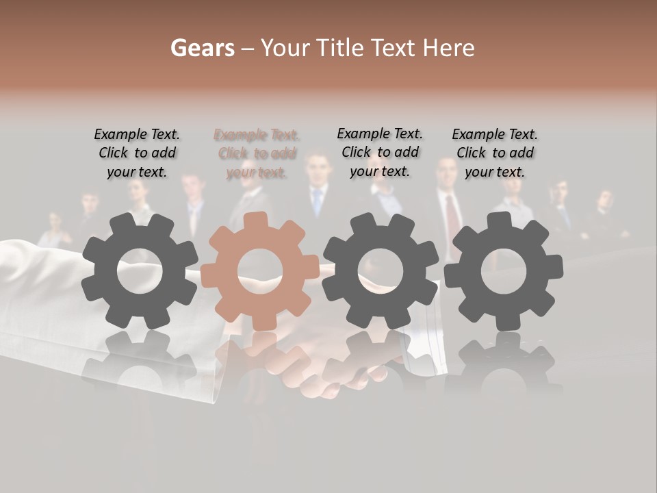 Together Businessman Deal PowerPoint Template