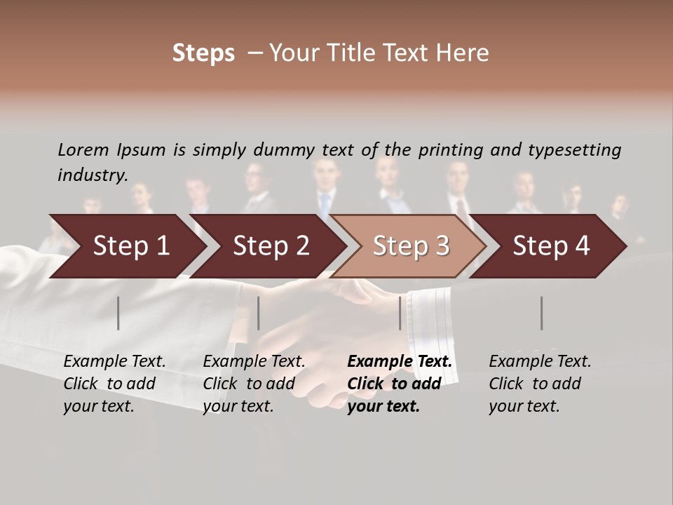 Together Businessman Deal PowerPoint Template