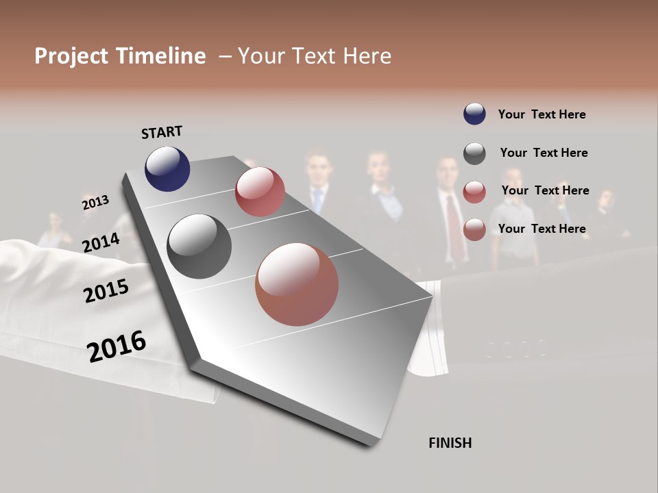 Together Businessman Deal PowerPoint Template