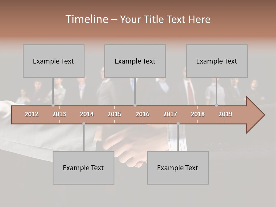Together Businessman Deal PowerPoint Template