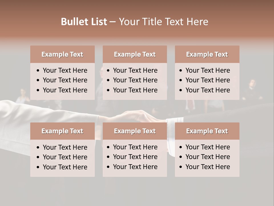 Together Businessman Deal PowerPoint Template
