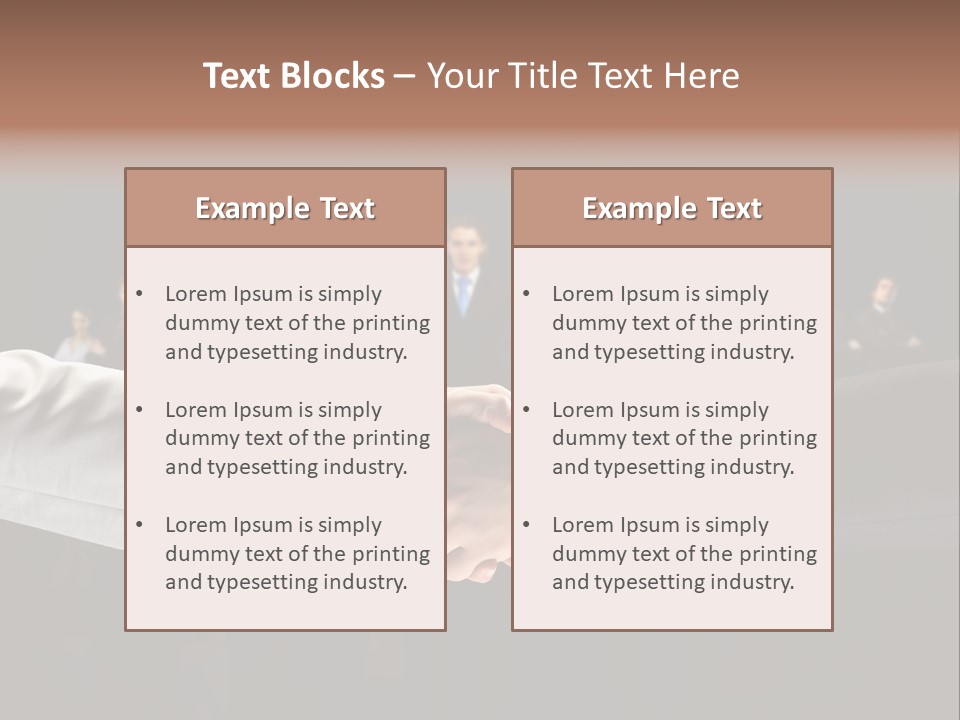 Together Businessman Deal PowerPoint Template