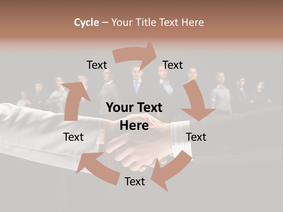 Together Businessman Deal PowerPoint Template