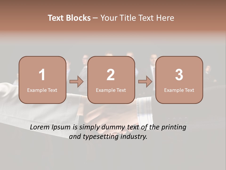 Together Businessman Deal PowerPoint Template