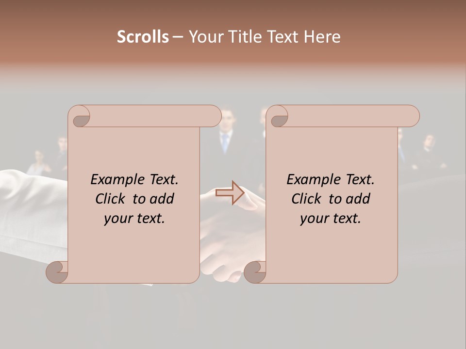 Together Businessman Deal PowerPoint Template