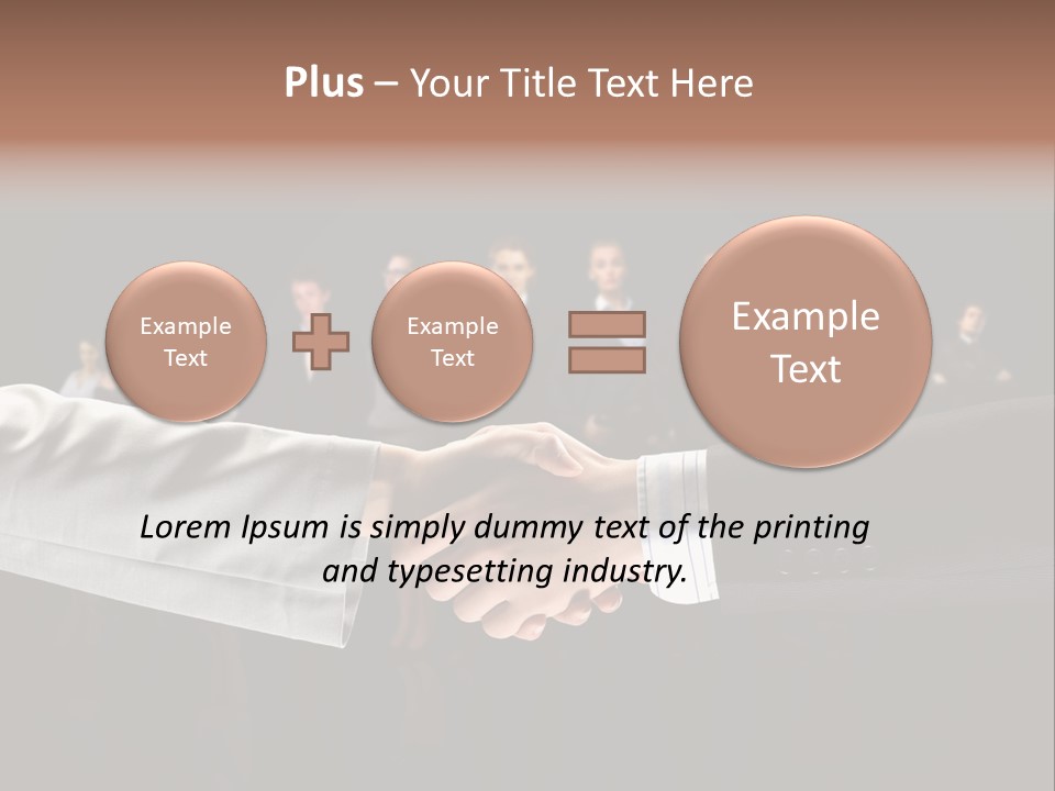 Together Businessman Deal PowerPoint Template