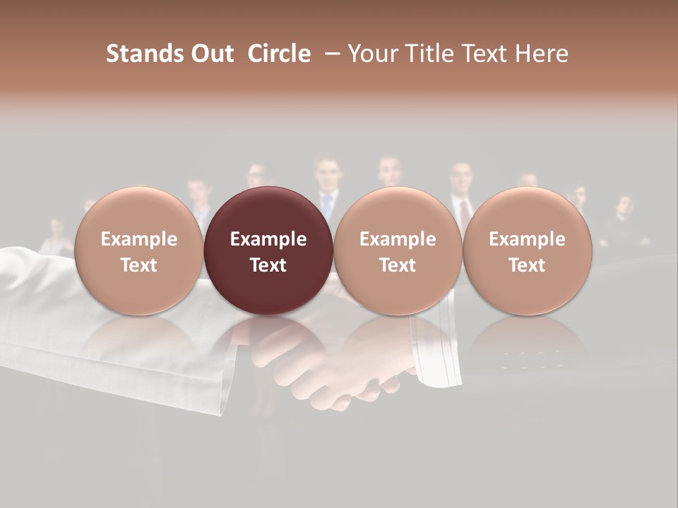 Together Businessman Deal PowerPoint Template