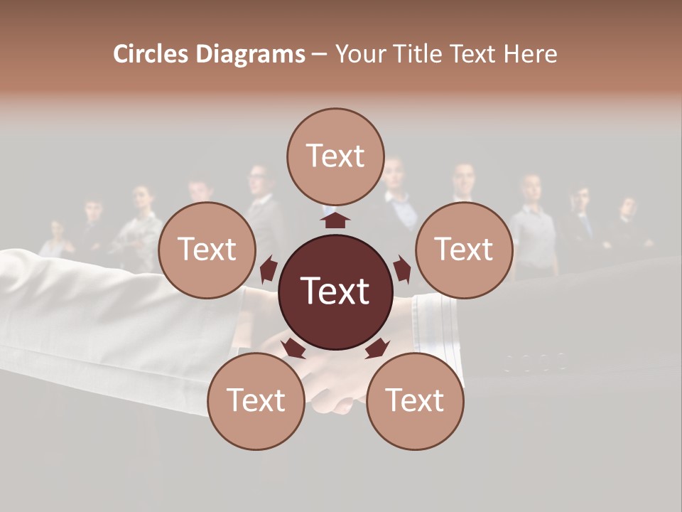 Together Businessman Deal PowerPoint Template