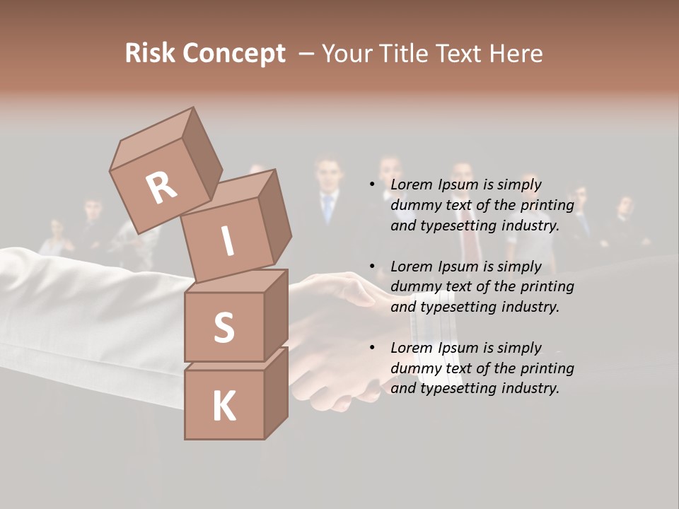 Together Businessman Deal PowerPoint Template