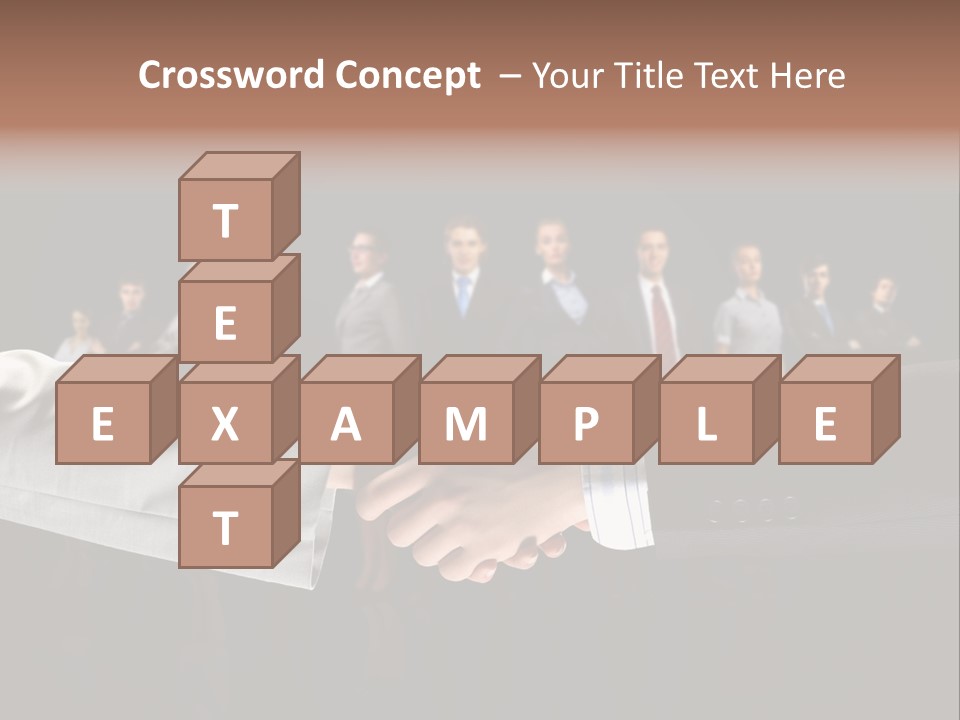 Together Businessman Deal PowerPoint Template