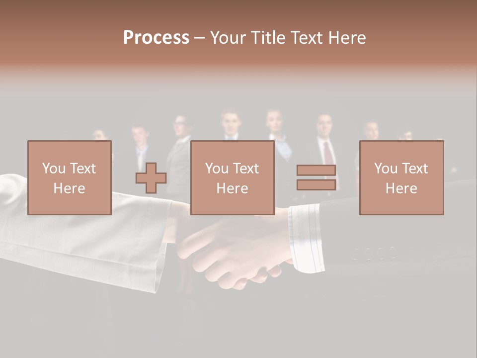 Together Businessman Deal PowerPoint Template