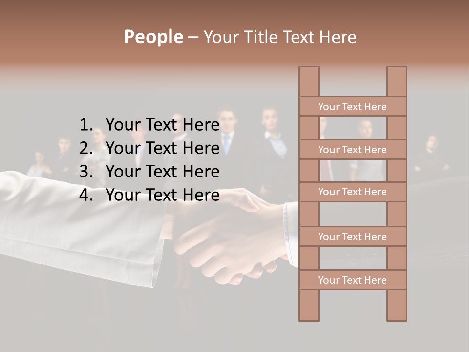 Together Businessman Deal PowerPoint Template