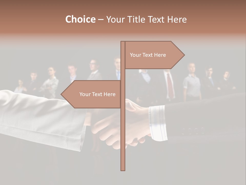 Together Businessman Deal PowerPoint Template