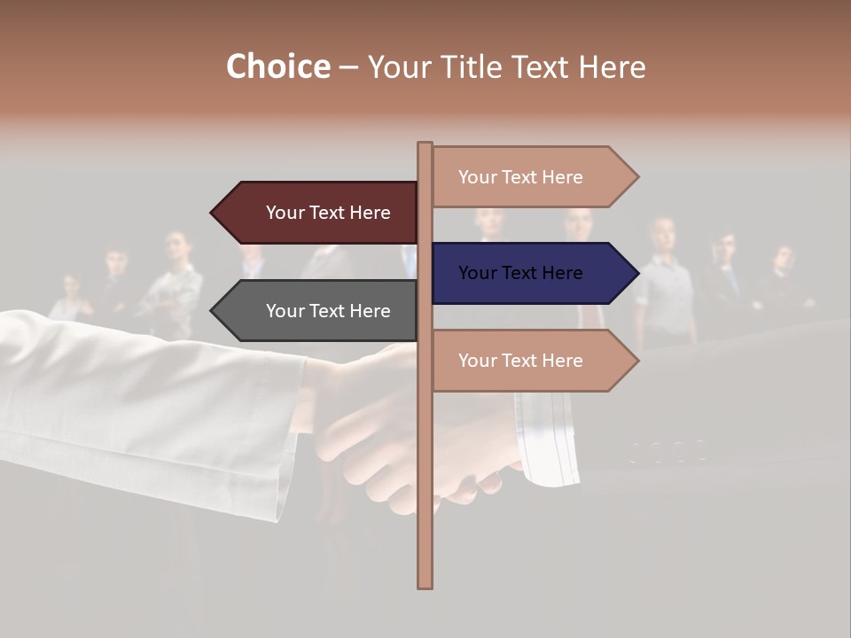 Together Businessman Deal PowerPoint Template