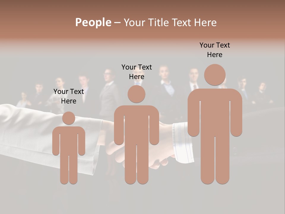 Together Businessman Deal PowerPoint Template