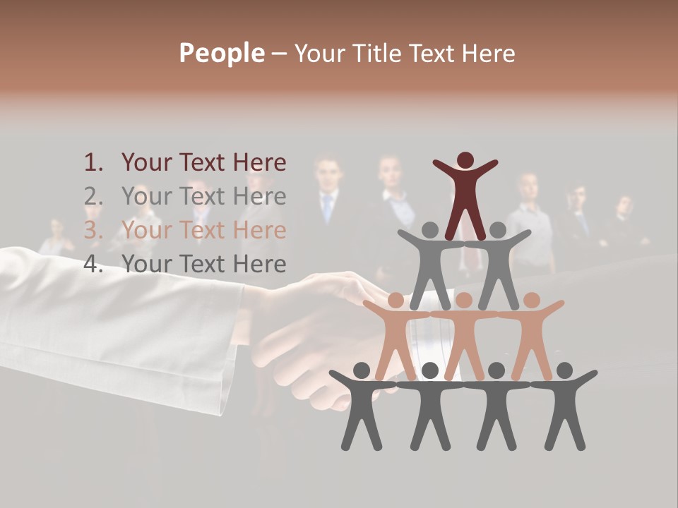 Together Businessman Deal PowerPoint Template