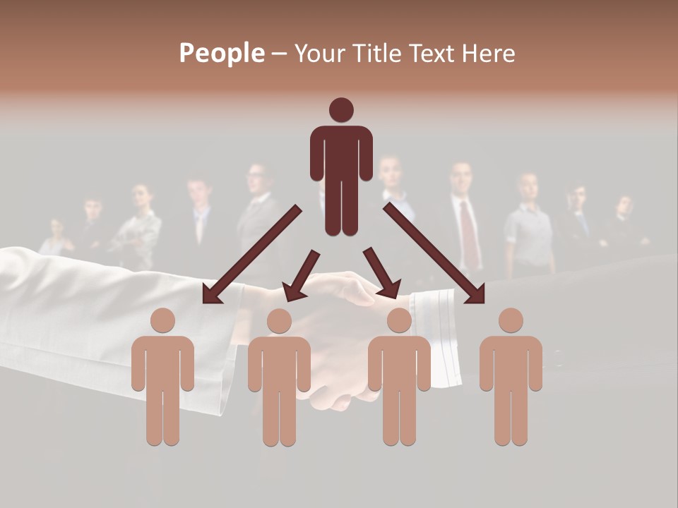 Together Businessman Deal PowerPoint Template