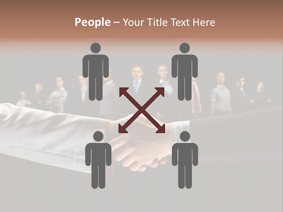 Together Businessman Deal PowerPoint Template