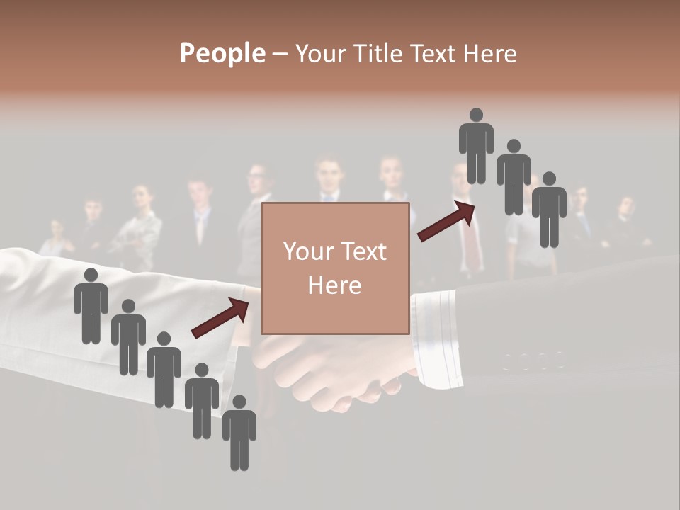 Together Businessman Deal PowerPoint Template