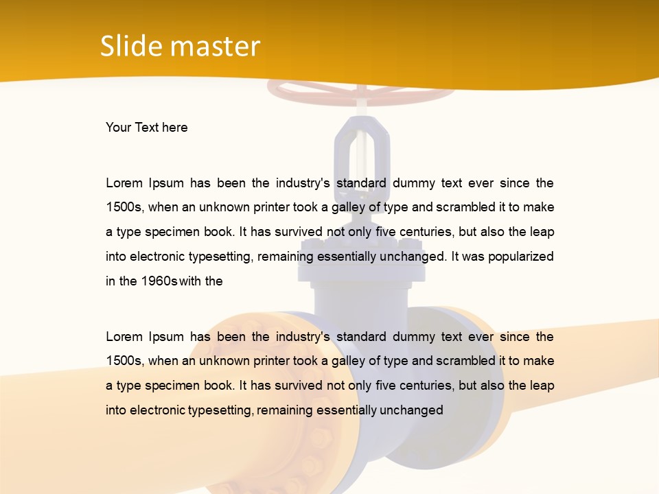 White Fuel System PowerPoint Template