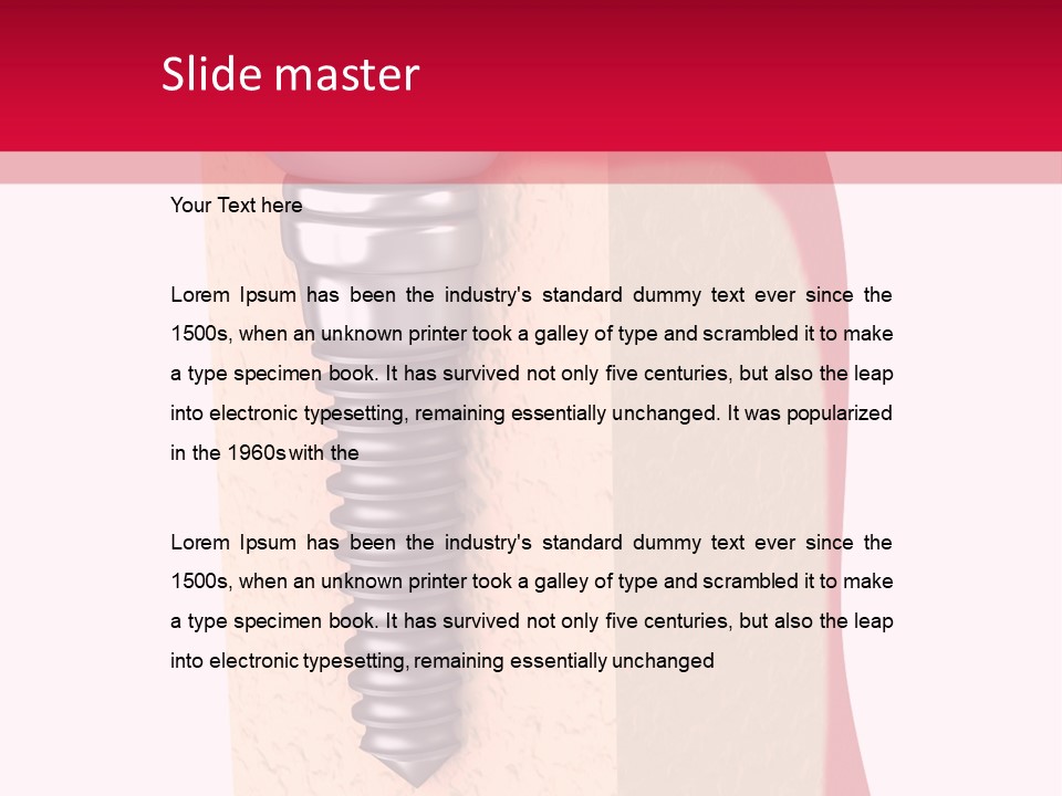 Prosthesis Bone Care PowerPoint Template