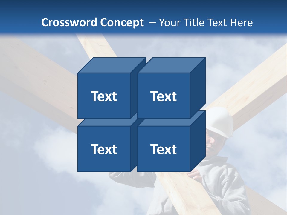 Male Workman Wooden PowerPoint Template