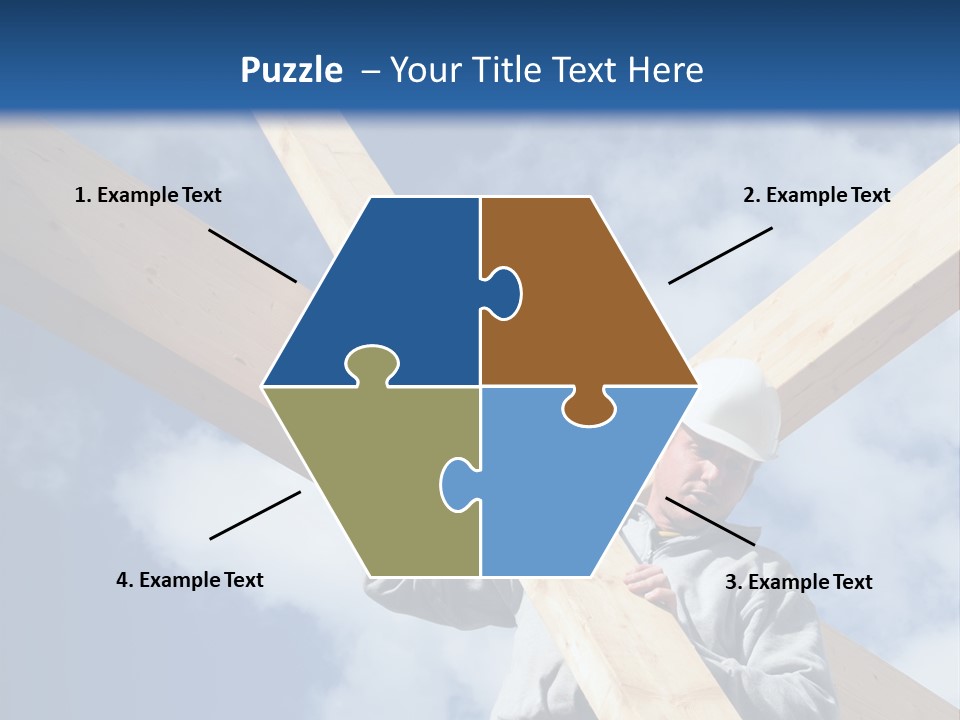 Male Workman Wooden PowerPoint Template