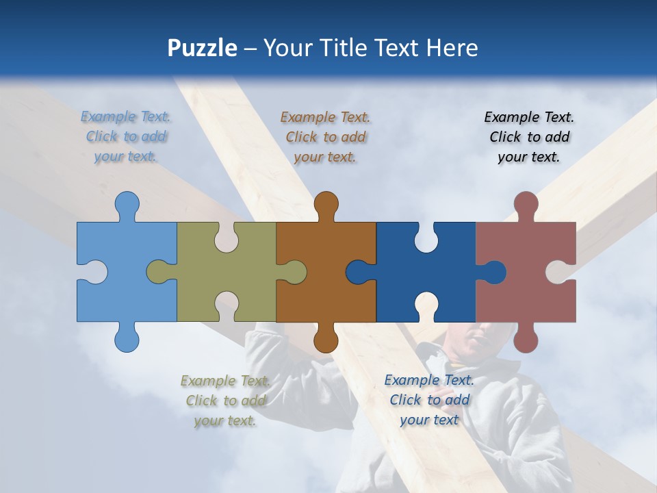 Male Workman Wooden PowerPoint Template