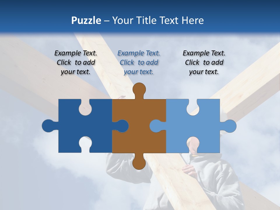 Male Workman Wooden PowerPoint Template