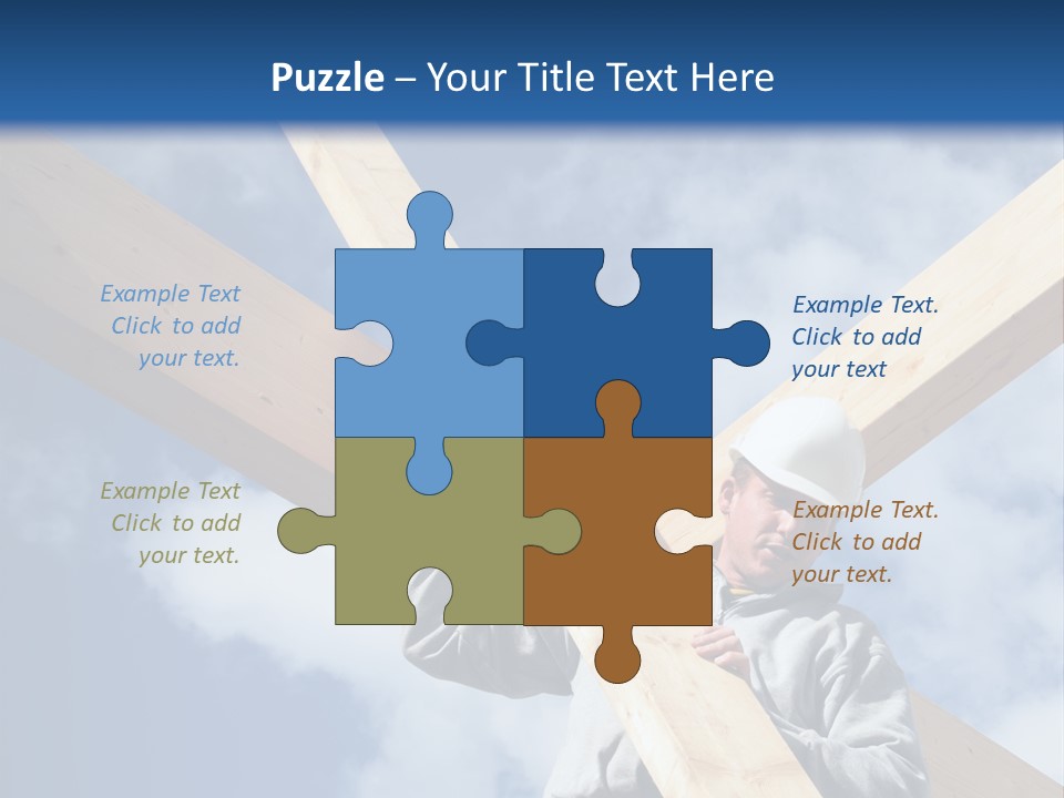 Male Workman Wooden PowerPoint Template