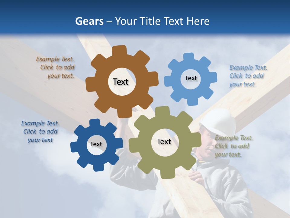 Male Workman Wooden PowerPoint Template