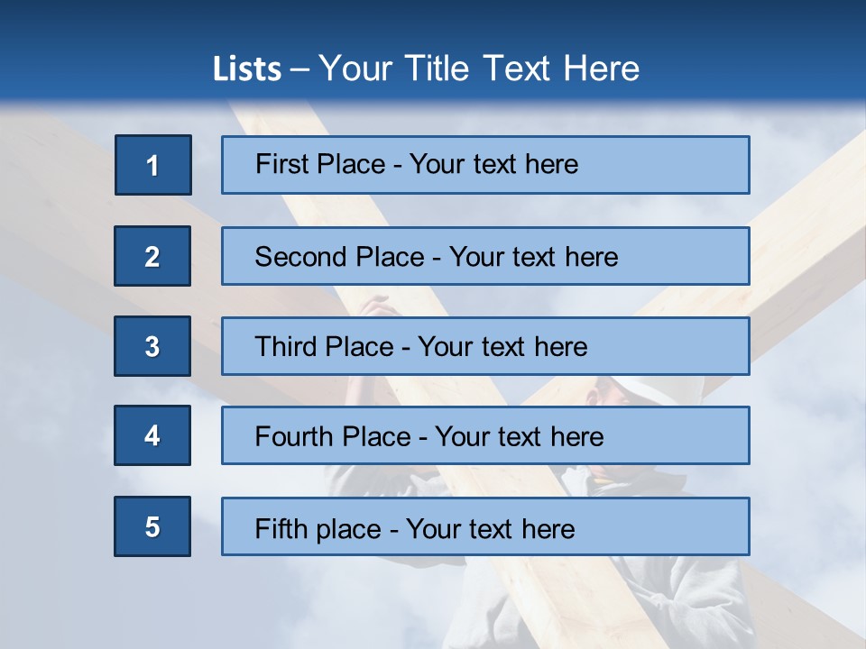 Male Workman Wooden PowerPoint Template