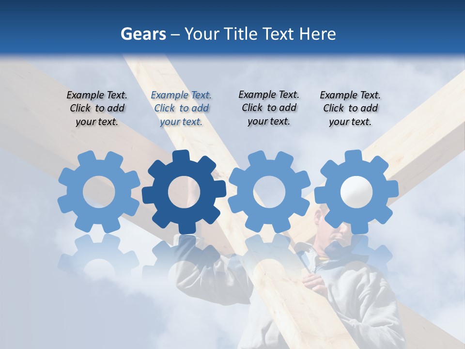 Male Workman Wooden PowerPoint Template