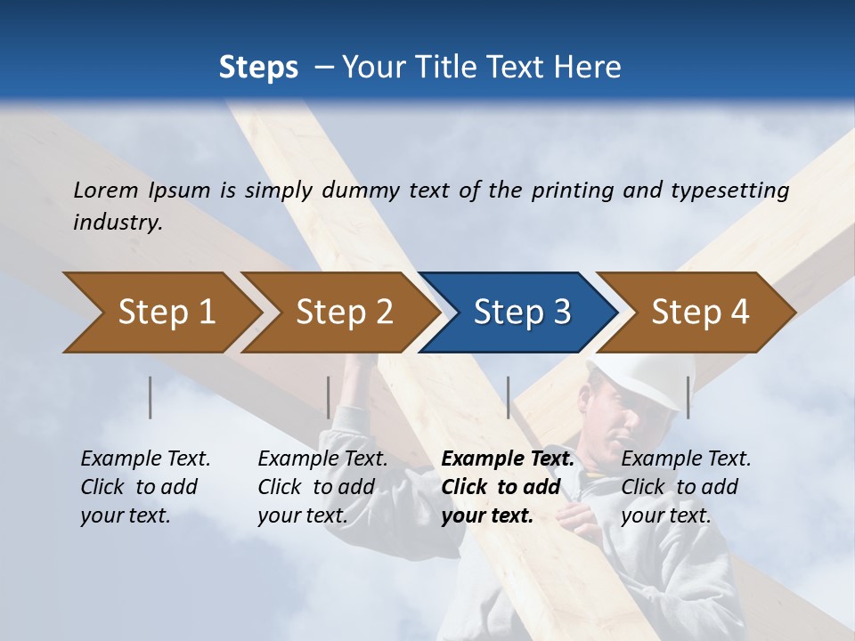 Male Workman Wooden PowerPoint Template