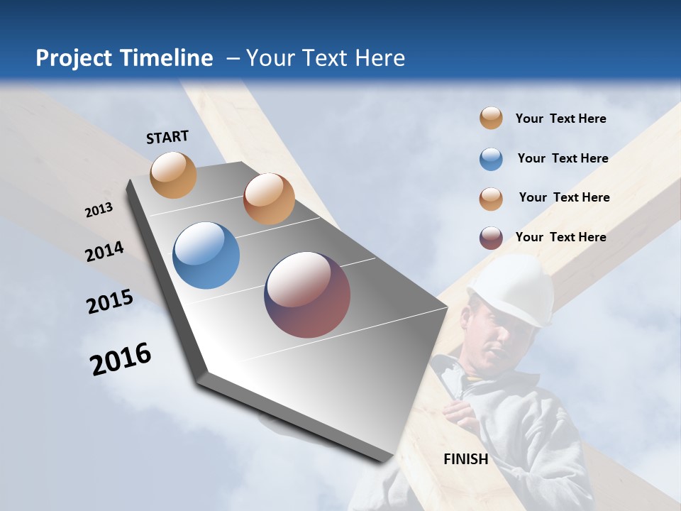 Male Workman Wooden PowerPoint Template