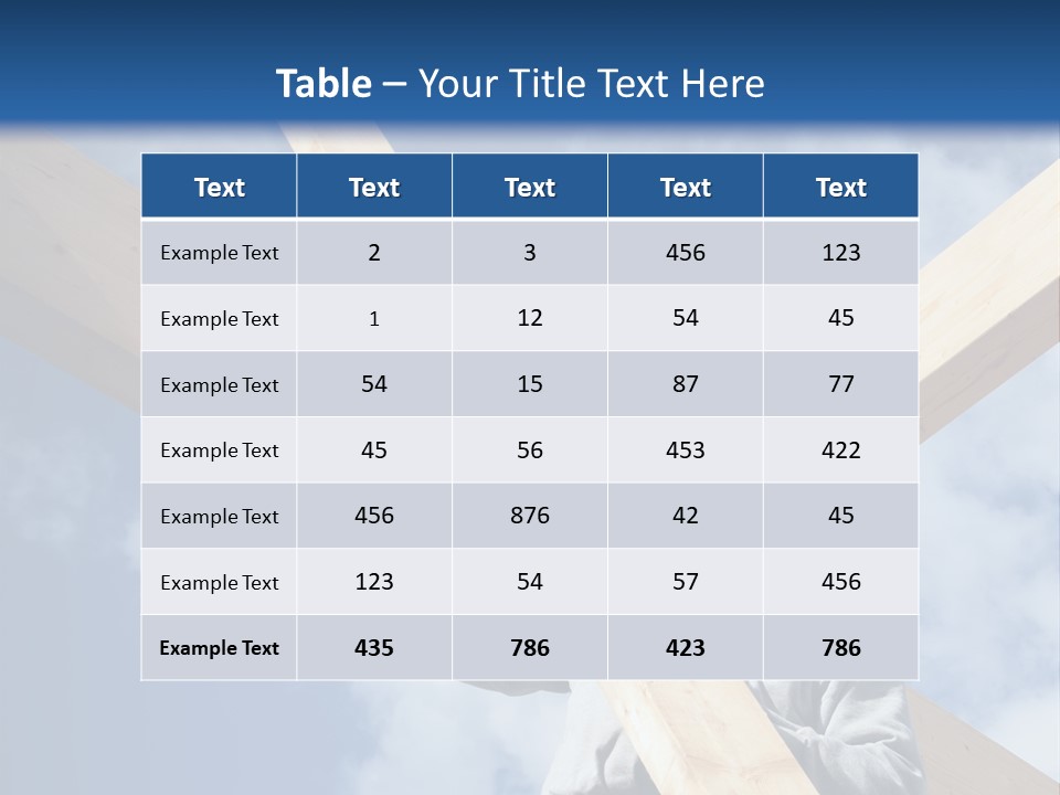Male Workman Wooden PowerPoint Template
